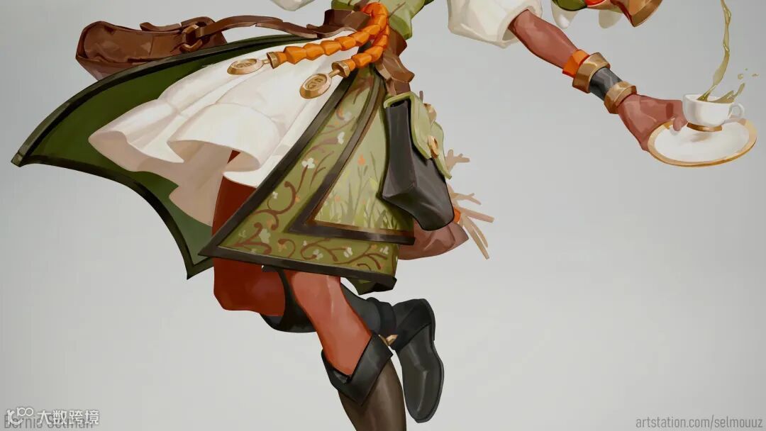 Pouring Dreams - 3d Handpainted Study