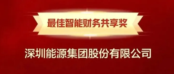 祝贺深能源荣获“最佳智能财务共享奖”！