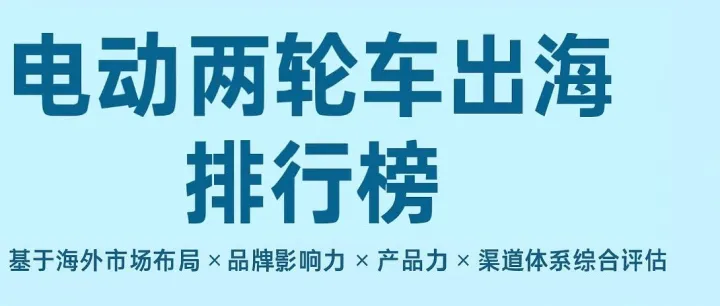 2025 中国电动两轮车出海实力排行榜