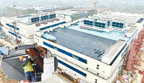 悦科(湖北)数据中心项目施工现场