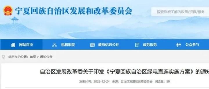宁夏绿电直连方案：自发自用≥60%，上网≤20%，接入电压等级应为110KV及以下
