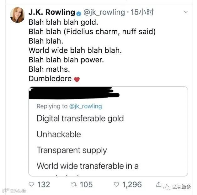 J.K.罗琳:加密货币是迷人的,但我没法理解比特币是什么