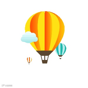 儿童节 热气球 分割线 gif动图