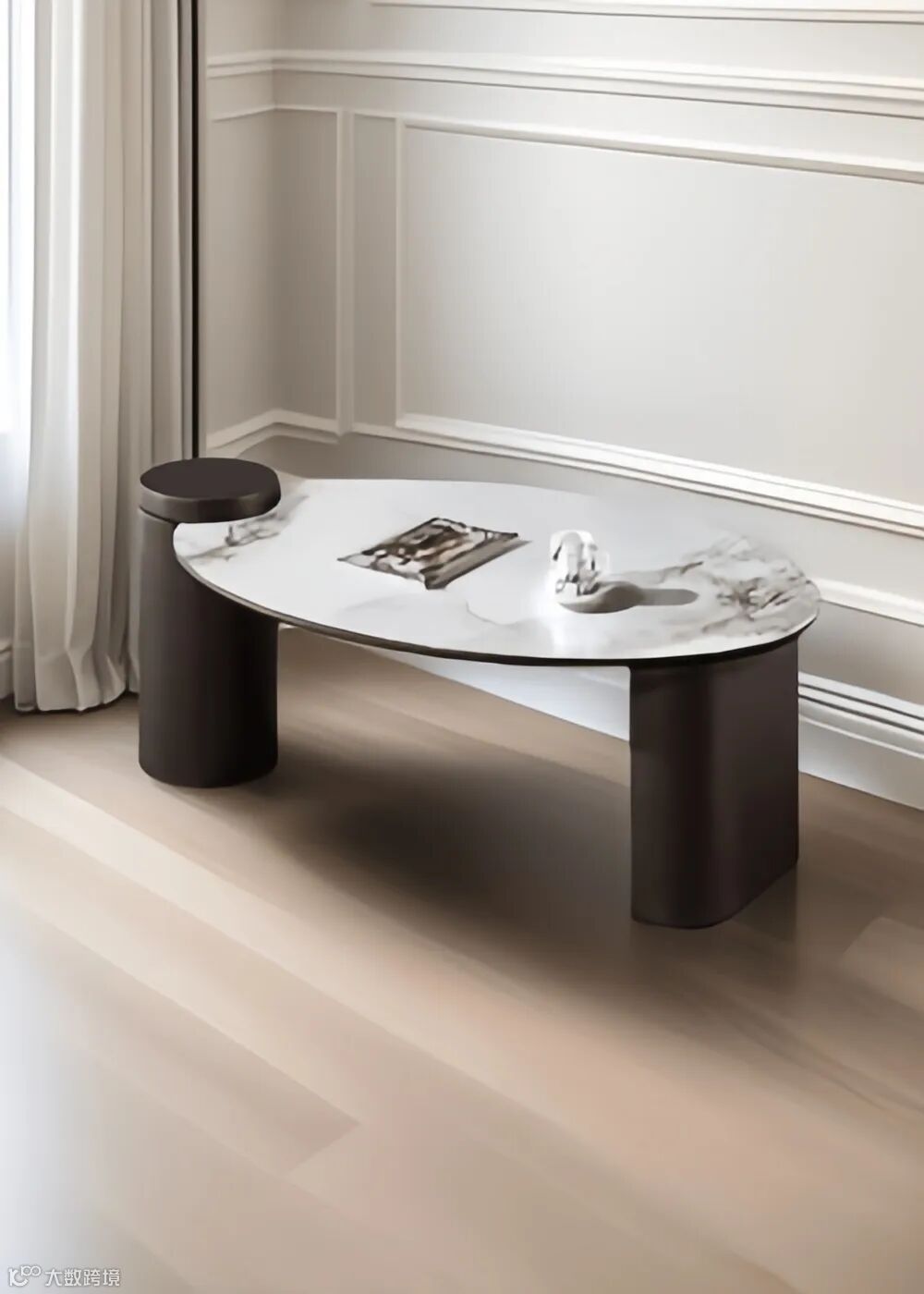 酷刻侘寂风椭圆形岩板茶几.jpg