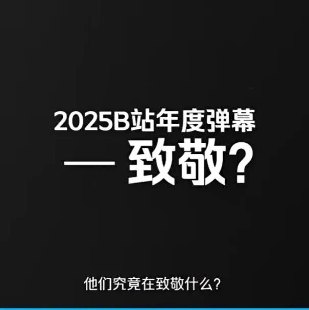 B<em>站</em>2025<em>年度</em>弹幕：致敬！