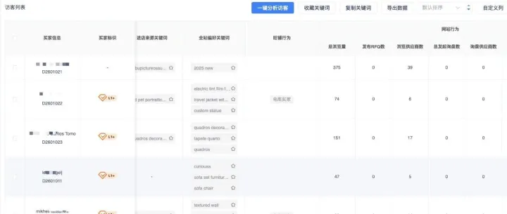 阿里国际站访客数据 “一键扒光”，精准抓客户太爽了
