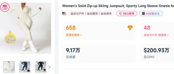 又一滑雪单品在TikTok爆单，已有商家入账千万