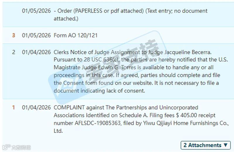 6-cv-20012，义乌墙纸跨境版权维权，销售这类花纹的卖家要当心TRO冻结风险！"