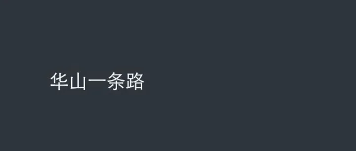 华山一条路