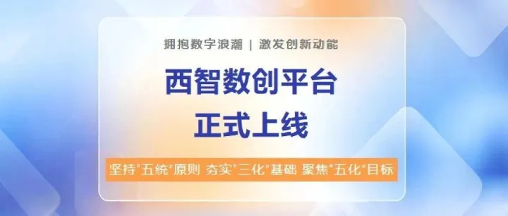 智领能源数字化： “西智数创平台” 正式上线！
