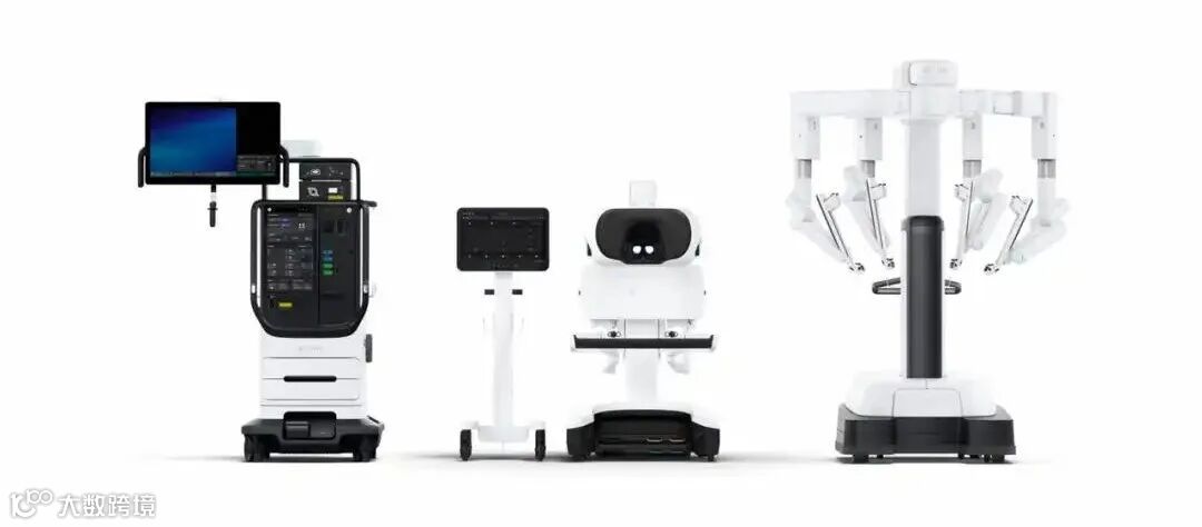 Product photo featuring Intuitive Surgical's newest robotic surgery system, the da Vinci 5
