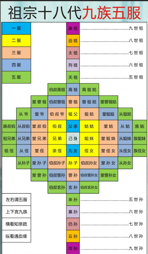 到底什么是五服、九族、祖宗十八代?- 大数跨境