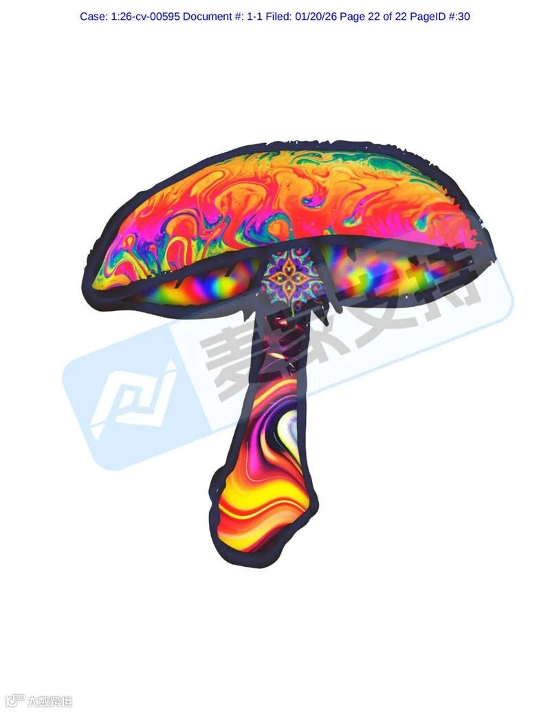 6-cv-00595，keith律所代理迷幻蘑菇跨境维权，88个跨境账户涉案将被TRO冻结！"