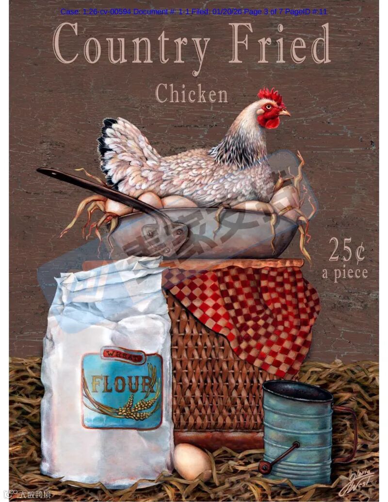 6-cv-00594，132店被鄉(xiāng)村雞立案維權(quán)！跨境賣家速排查！"