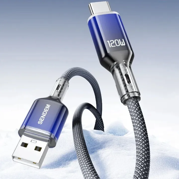 【SENDEM T13/T14/T15 冰晶系列编织快充线/SENDEM T13/T14/T15 charging cable】