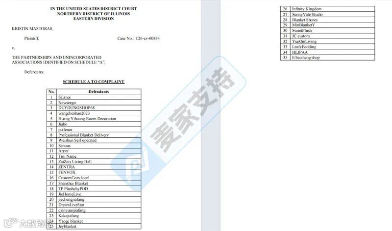6-cv-00834，26-cv-00835，蝴蝶结与黑猫双双维权，近80店面临TRO冻结风险！"