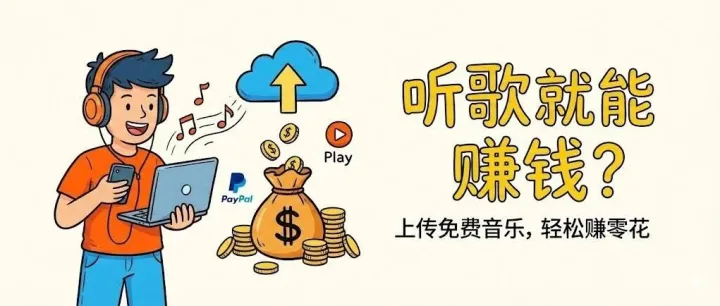 通过听音乐也能赚钱，2首歌曲14美元！