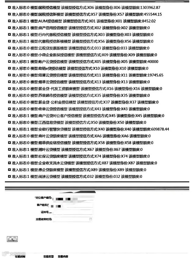 建行惠懂你查档模型