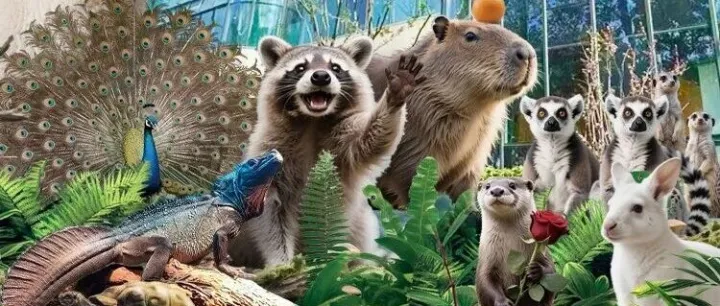 【寒假限时抢购价低至49.9元｜骆岗马塔塔动物乐园】寒假遛娃好去处，近距离互动海陆空萌宠。几十个互动主题区+儿童互动游乐区！