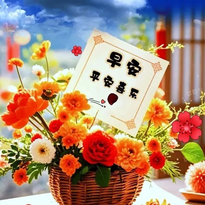 21张今日早上好最新版早上好图片精选早安祝福图片带字漂亮祝福，愿心情愉快，幸福安康