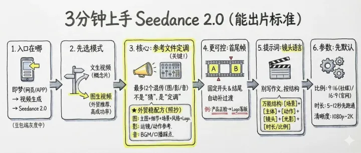 3 分钟上手：豆包Seedance 2.0 怎么用