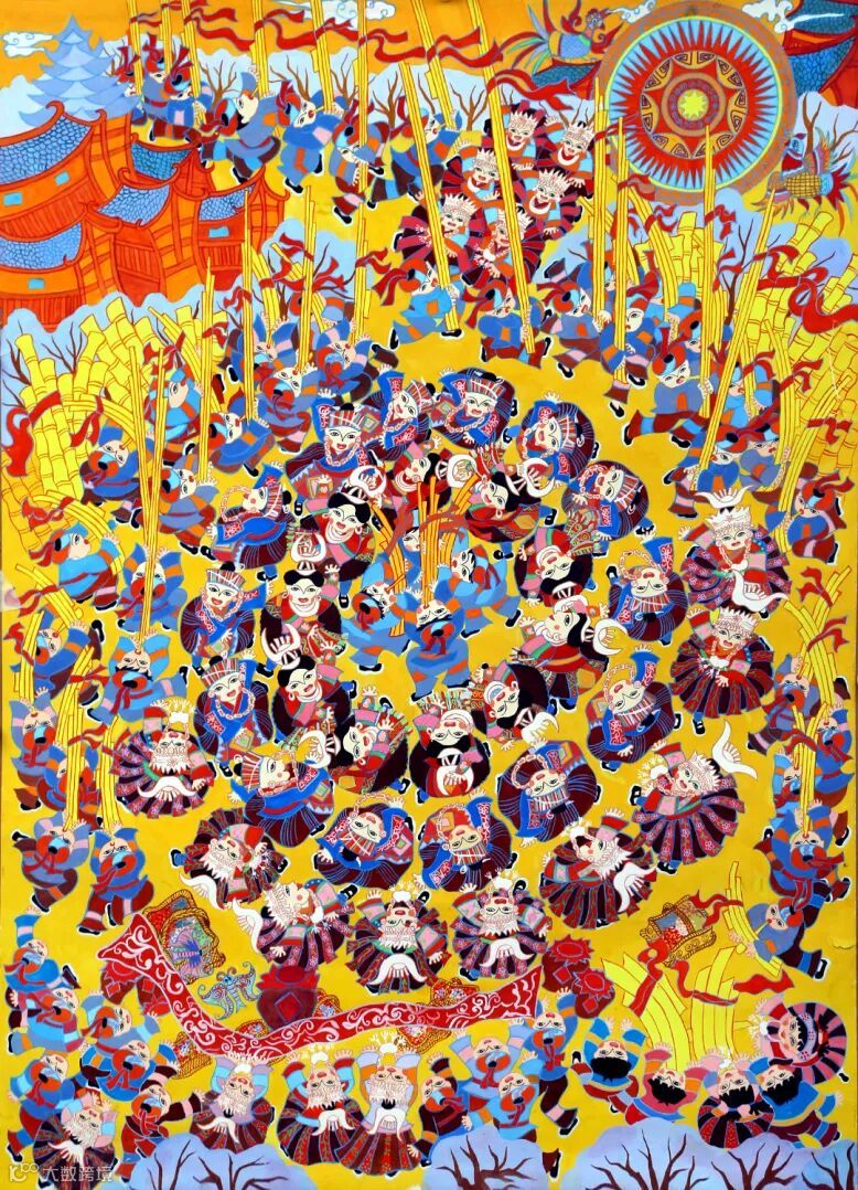 《蘆笙陣陣慶豐年》 龍霞 78cm×108cm.jpg