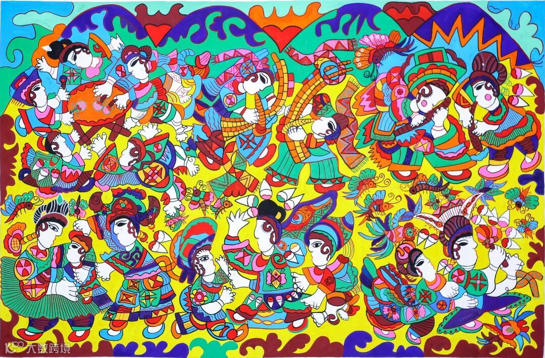 王明桃  《多彩苗族蘆笙節(jié)》  69cmX45cm.JPG