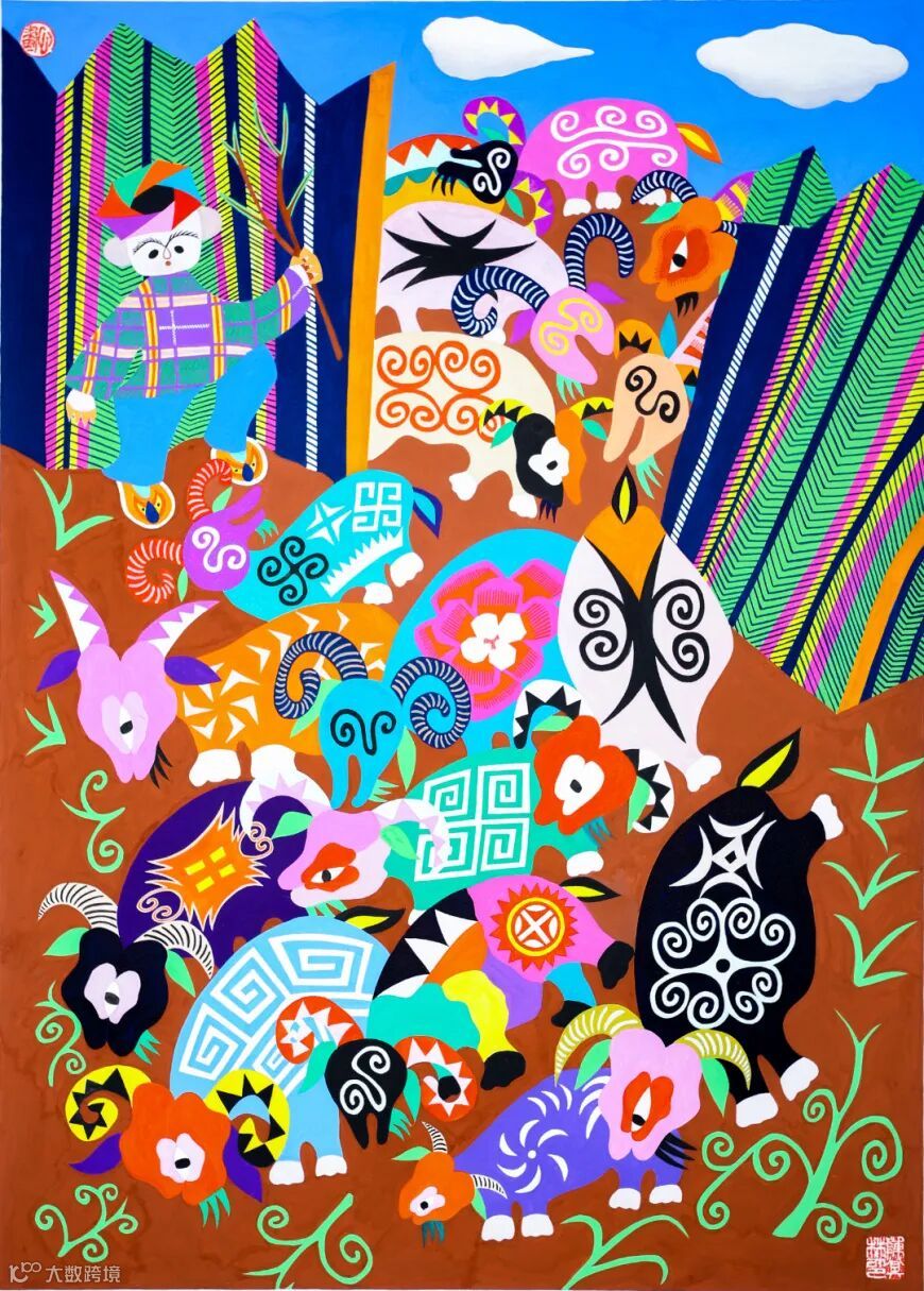 陳其林  《牧童放羊》  70cmX50cm.JPG