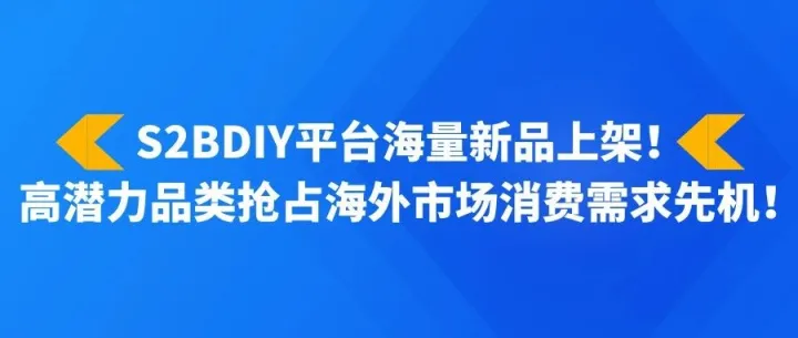 S2BDIY平台海量新品上架！高潜力品类抢占海外市场消费需求先机！