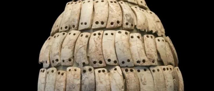 古希腊出土3500年前野猪獠牙头盔！