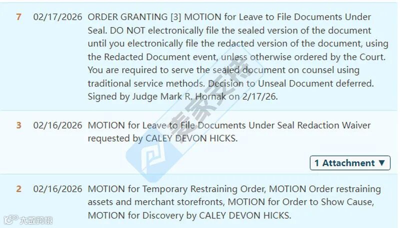 6-cv-00281,春节期间TRO风暴不止!超80起案件维权,其中88店涉Hicks版权危机"