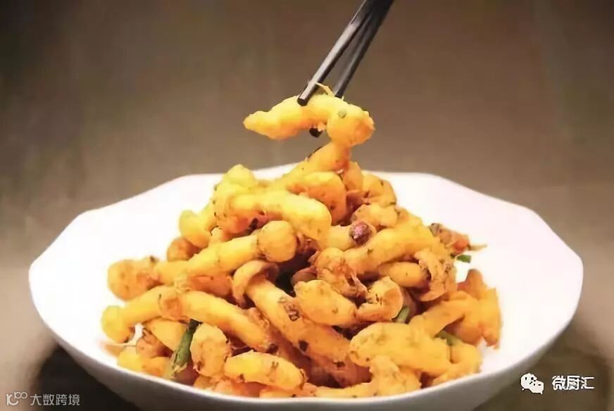 【鲁菜】翻沙白玉菇