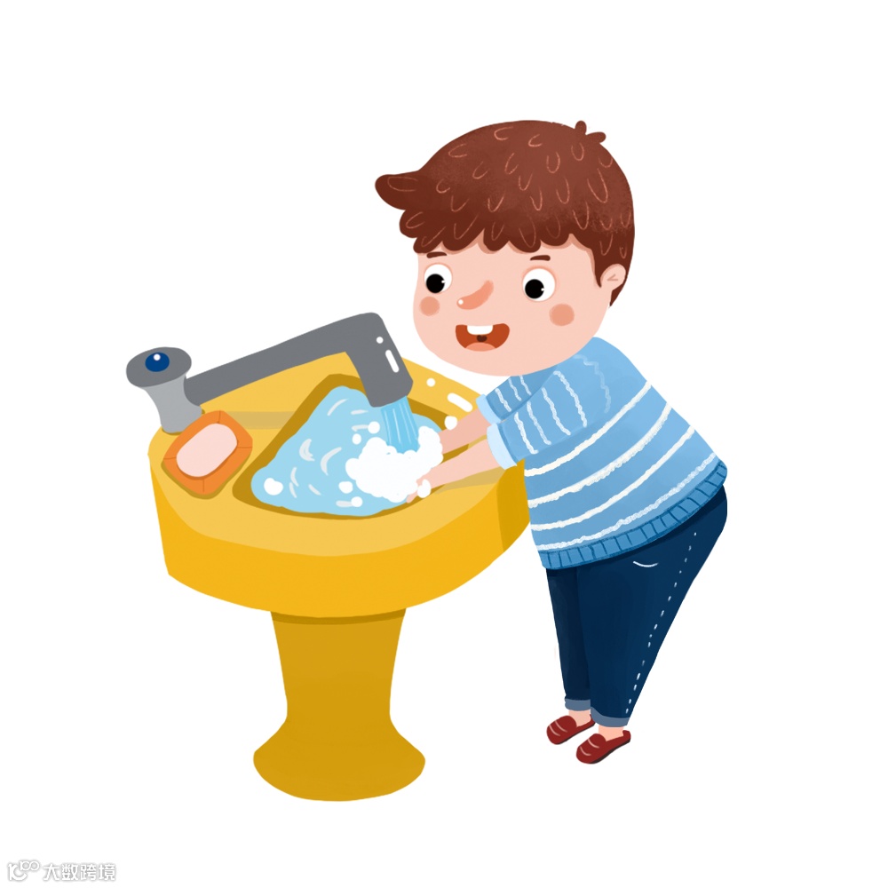 摄图网_401675612_小朋友勤洗手(企业商用).png
