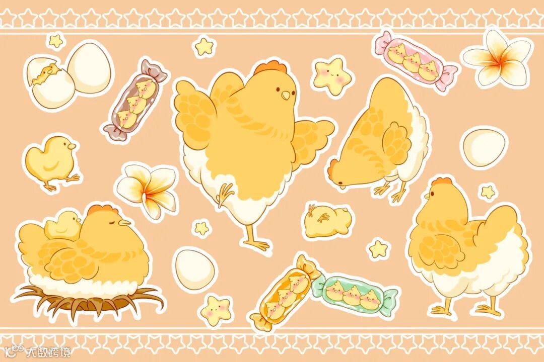 摄图网_402682337_十二生肖卡通鸡二次元贴纸插画（企业商用）.jpg