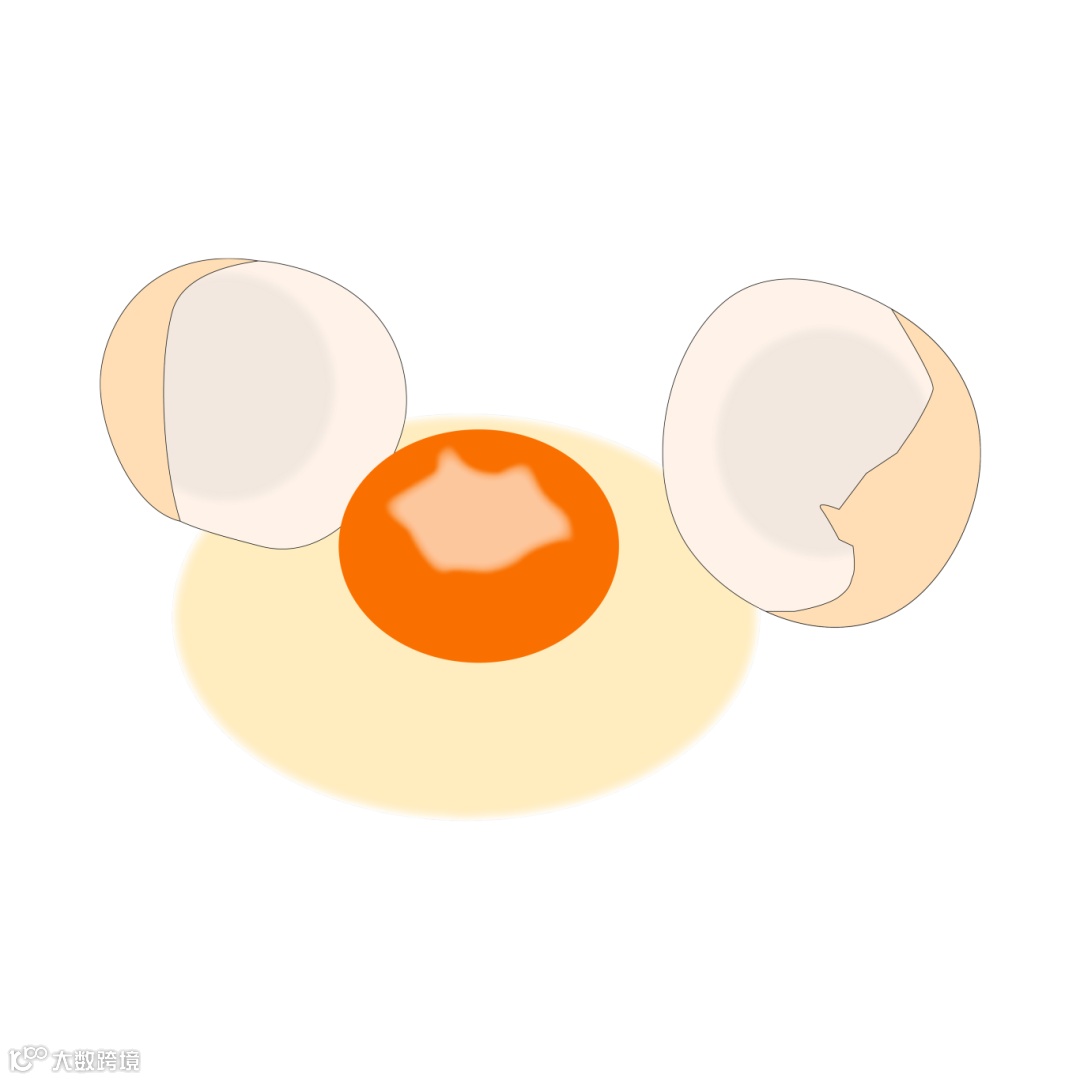 摄图网_401411953_卡通手绘打开的鸡蛋蛋清蛋黄(企业商用).png