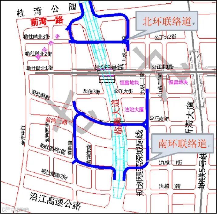 图1 前湾片区地下联络道平面位置.jpg