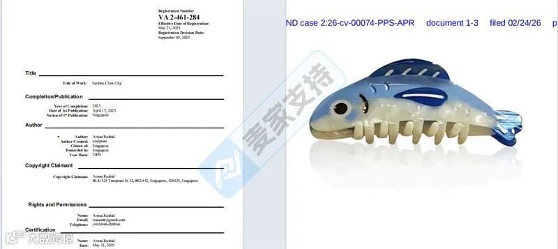 6-cv-00074,跨境热销沙丁鱼爪夹维权进行时,卖家注意排查避雷守好钱袋子!"