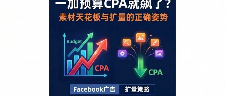 FB广告扩量翻车指南——为什么你一加预算，CPA就飙了？