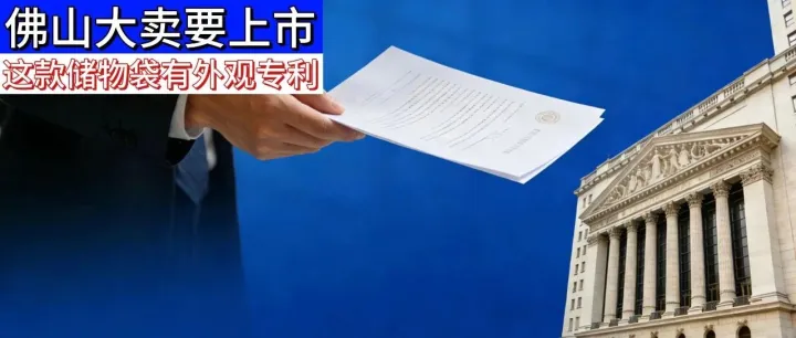 喜讯！佛山大卖要上市！2月24日最新下证，这款储物袋有外观专利！