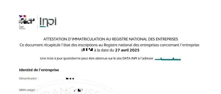 查询法国公司注册证明有什么用？