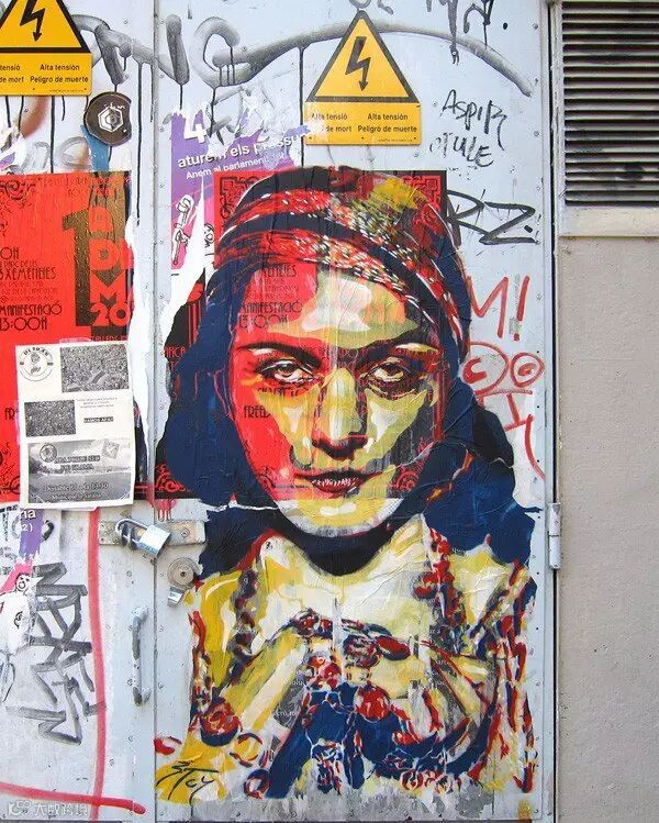 西班牙Andrea Michaelsson街头涂鸦艺术作品