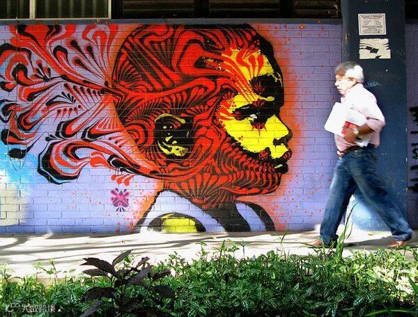 Stinkfish街头涂鸦艺术作品