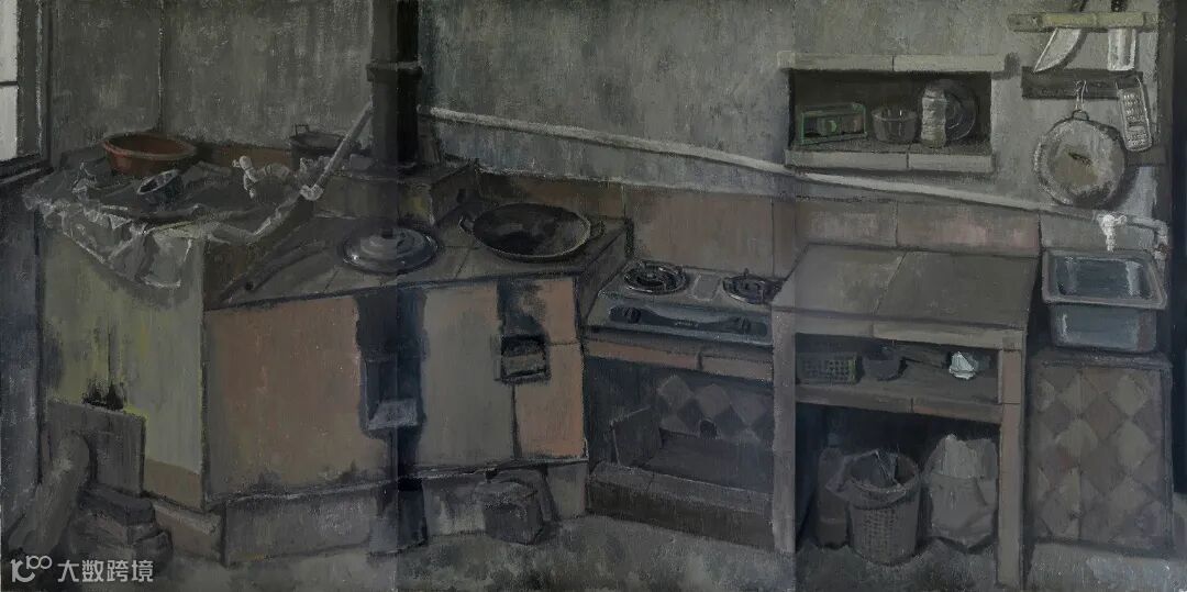 《废弃的厨房》150x300cm 布面综合材料 黄少鹏 2020年 .jpg