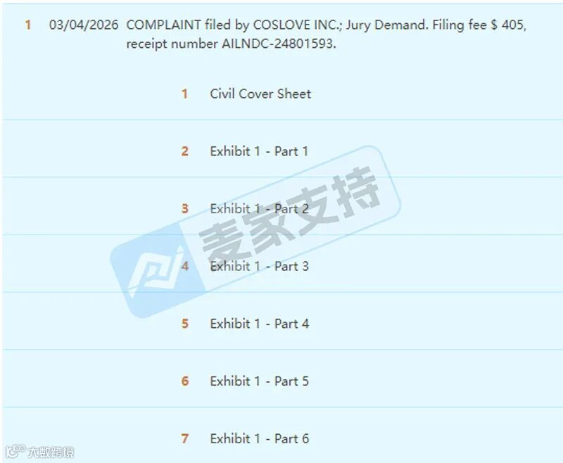 TRO冻结警报！26-cv-02400案Koneka服饰商标维权，131家亚马逊店躺枪！