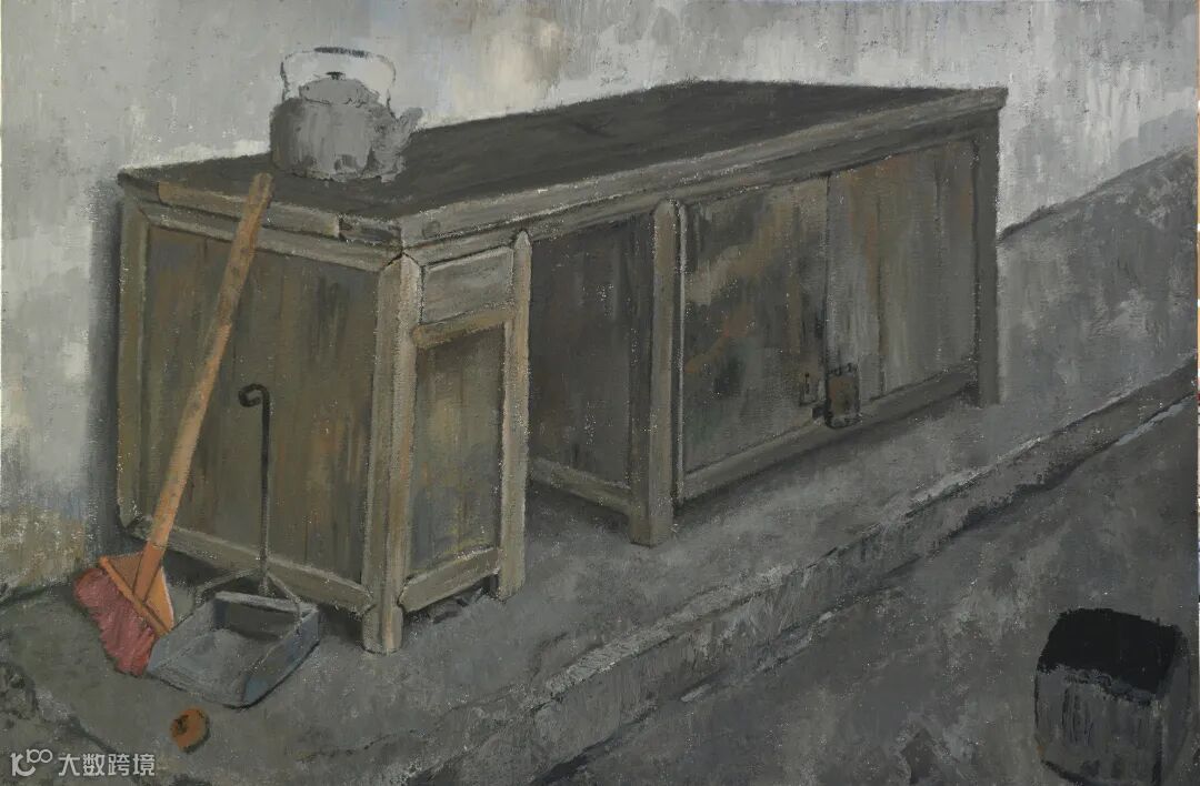 《老裁缝的木柜》100x150cm 布面综合材料 黄少鹏 2020年 .jpg
