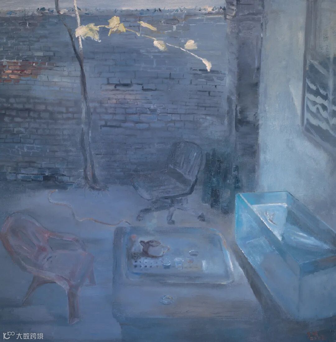 《茶淡》 150X150 cm 麻布 油彩 2009.jpg