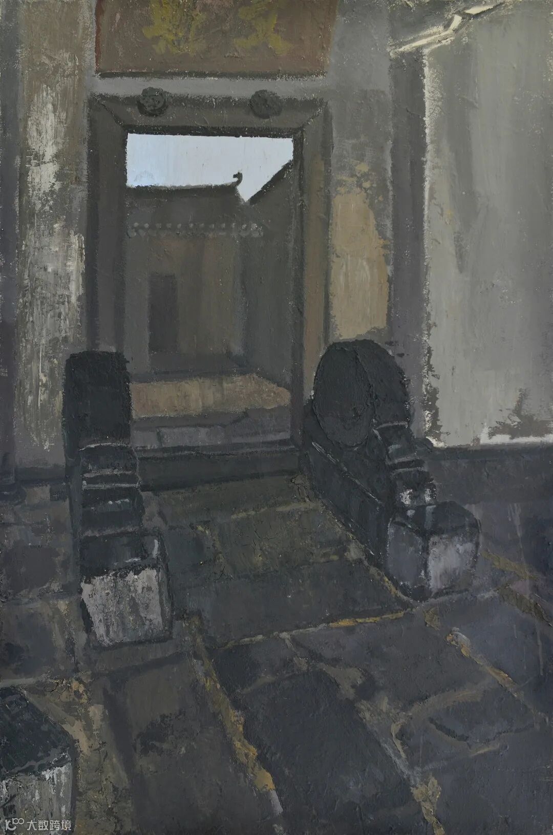 《老门墩》 150x100cm 布面综合材料 黄少鹏 2020年 .jpg