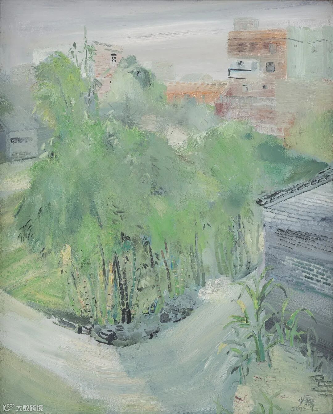 《门外的小路》180X150 cm 麻布 油彩 2004.jpg
