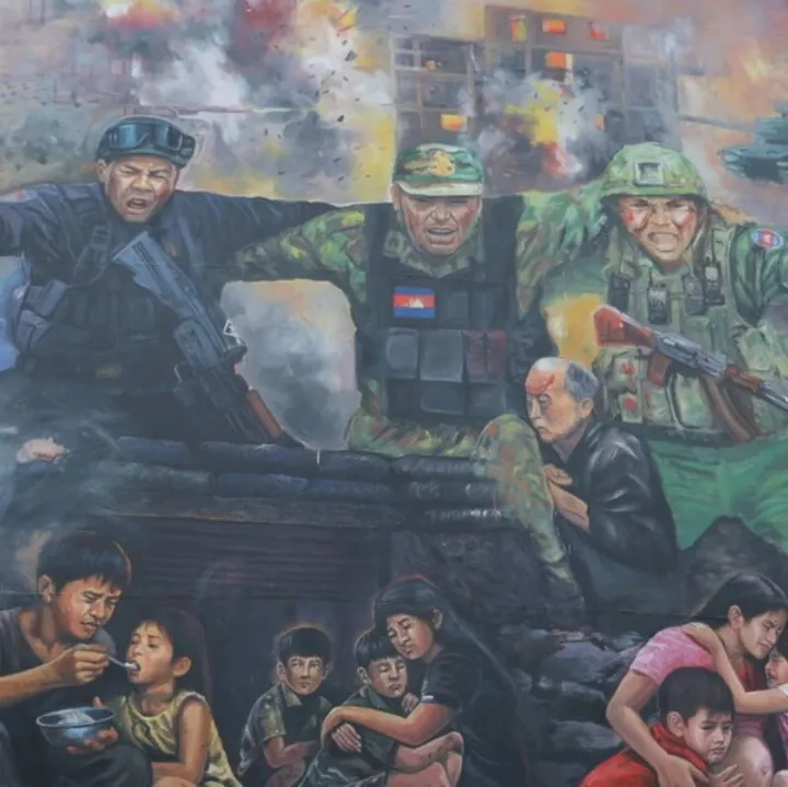 35米巨画震撼揭幕！洪玛尼：柬埔寨青年不会忘记2025年的伤痛