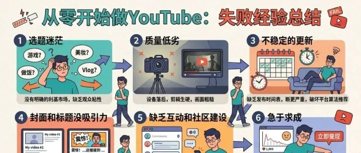 从零开始做YouTube，失败经验总结